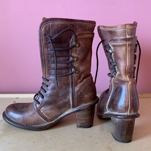 Bed Stu Leather Lace Up Ankle boots size 7